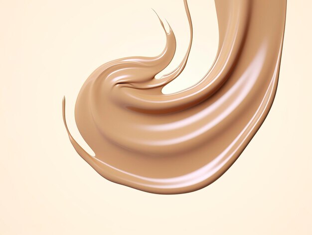 Foto liquid foundation splash element fluid cosmetic cream rendering 3d
