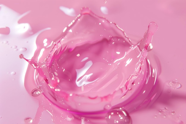 Liquid gel cosmetic smudge pink Liquid gel cosmetic smudge