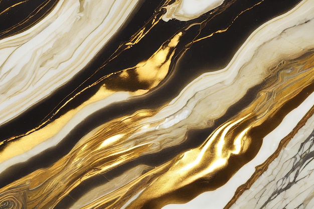 Foto oro liquido e sfondo di lusso in marmo astratto