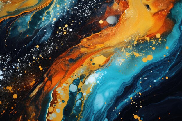 Liquid Golden Cosmos Texture Metallic Shine Abstract Gradient Smooth Flow Splash Drops Fluid