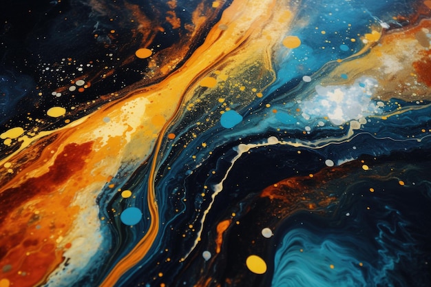 Liquid Golden Cosmos Texture Metallic Shine Abstract Gradient Smooth Flow Splash Drops Fluid