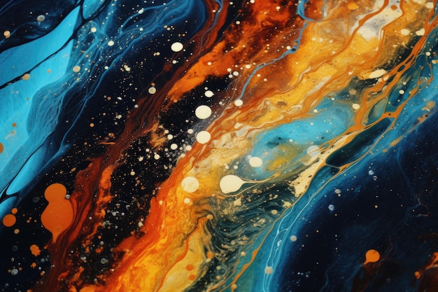 Liquid Golden Cosmos Texture Metallic Shine Abstract Gradient Smooth Flow Splash Drops Fluid