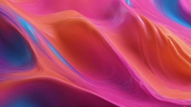 Liquid gradient orange pink blue background wallpaper