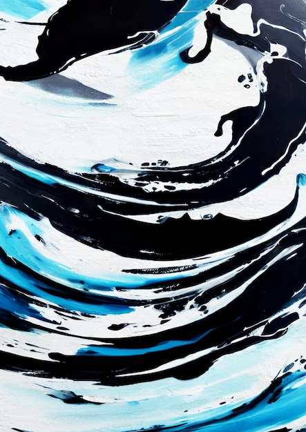 Liquid Ink Painting Abstract Background with Grunge Effect Unique Art