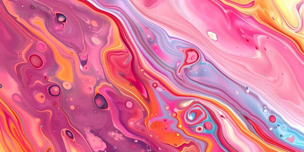 Photo liquid marbling paint texture background fluid painting abstract texture intensive color mix wallpa