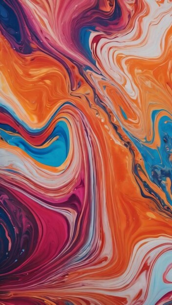Фото Жидкая мраморная краска текстура фона жидкая живопись абстрактная текстура интенсивная смесь цветов обои