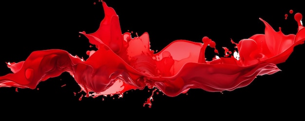 Фото Жидкая краска прозрачная красная пятна на белом фоне