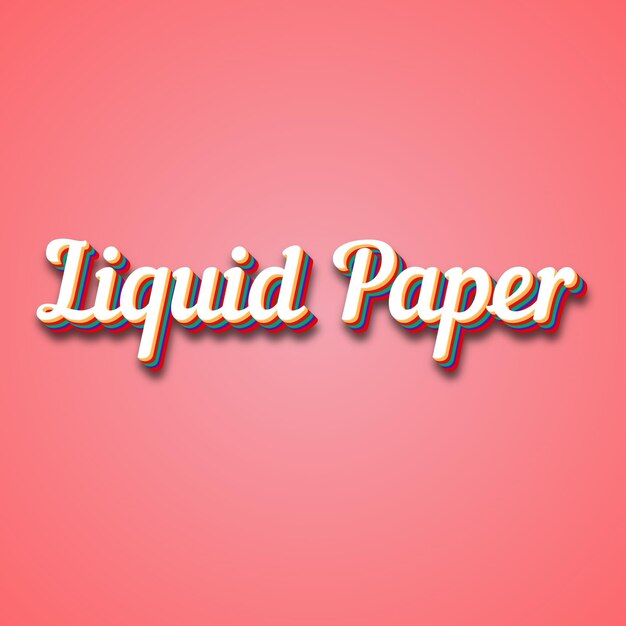 Liquid Paper Text Effect Photo Image Cool