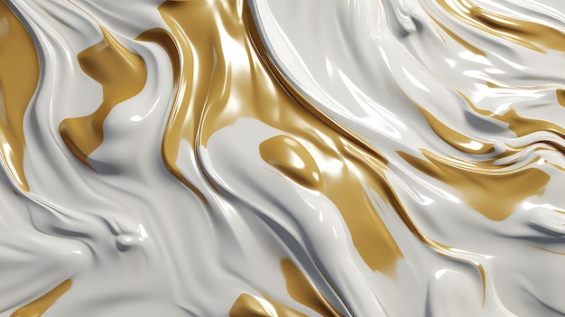 Liquid Pattern white and gold color for background