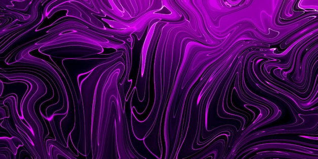 Фото Жидкое фиолетовое искусство рисует абстрактный красочный фон с цветными всплесками и рисует современное искусство
