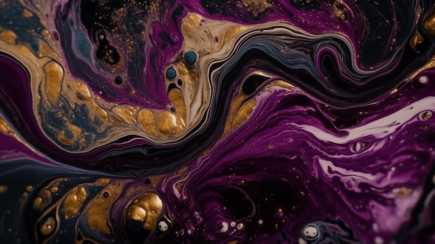 Liquid purple marble background Generative AI