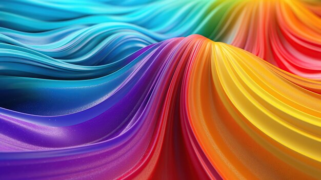 Liquid rainbow color background design generative ai