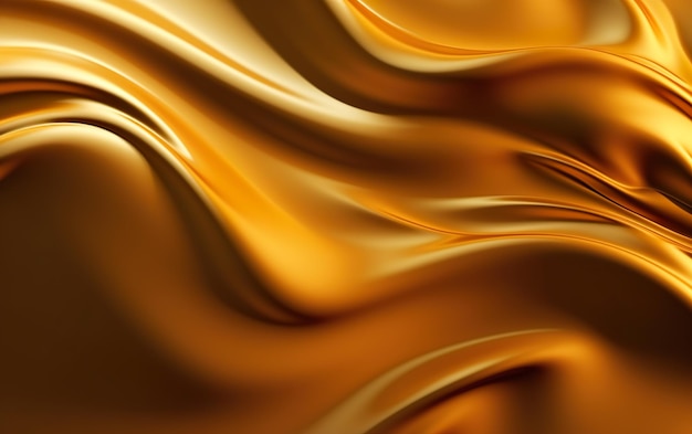 Liquid shiny wavy gold ai generative ai