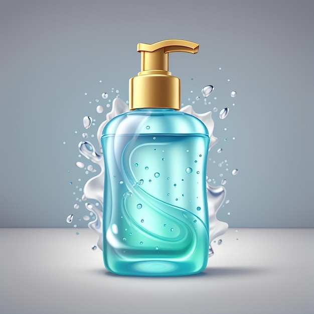 Liquid Soap Bottle Cartoon Vector Icon Illustration Healthcare Object Icon Concept Isolated Premium Vector Flat Cartoon Style