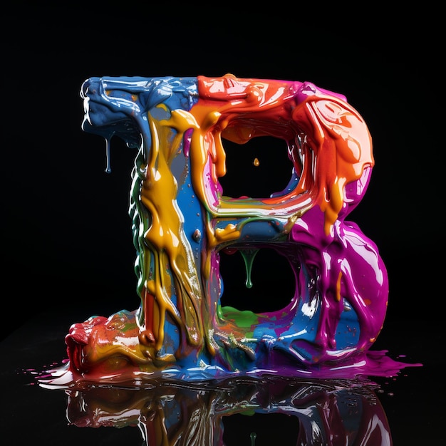 Photo liquid splash alphabet