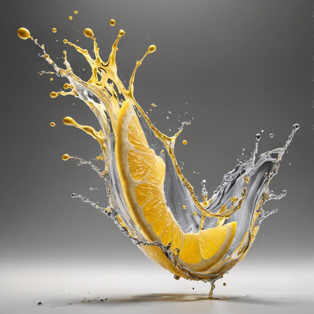 liquid splash product advertising a splash of orange juice