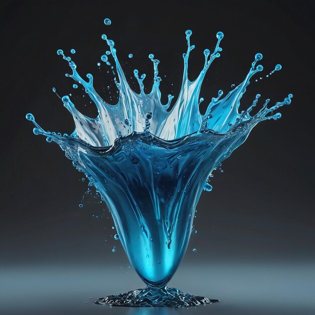 Photo liquid splash product advertising a splash of water on a black background