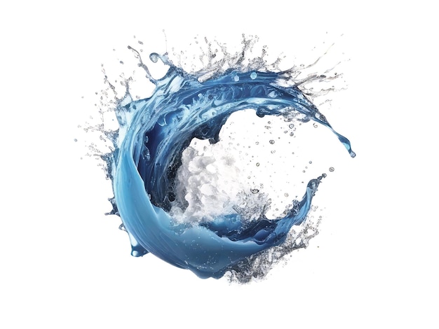 Liquid splashes Abstract water spiral Generative AI