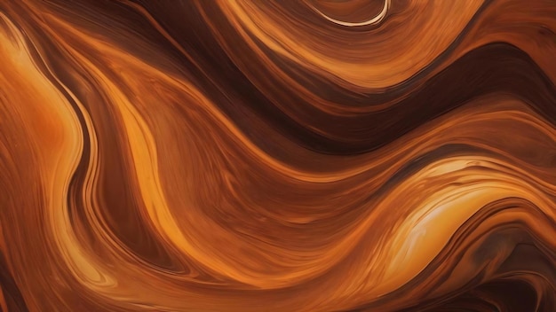 Foto illustrazione di sfondo a vortice liquido consistenza della carta da parati marrone arancione