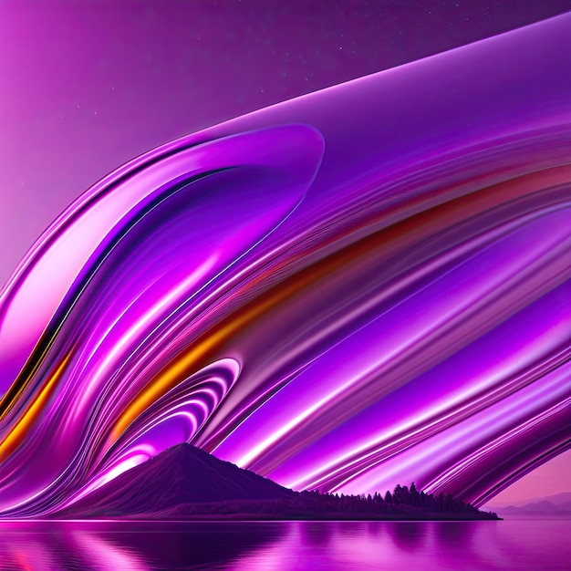 Liquid violet chrome background