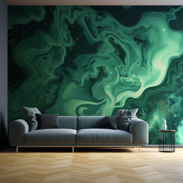 liquid wall paper dark green