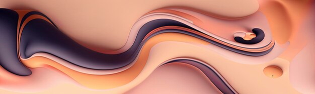 Liquid wave wallpaper with pastel colors generative ai