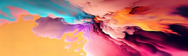 Liquid wave wallpaper with pastel colors Generative AI