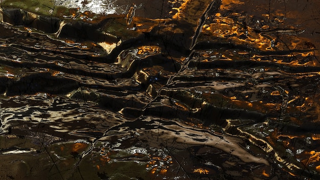 液体の波状の金属の背景