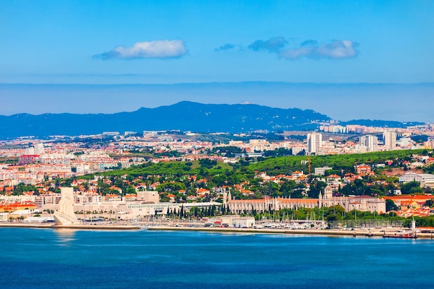 Lisbon city aerial panoramic view Portugal