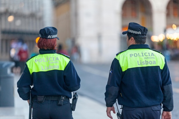 Lisbon Locale police officers in patrol