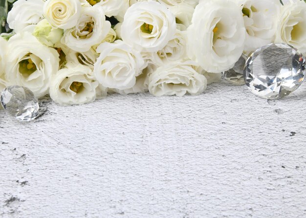 Lisianthus Beautiful white flower background