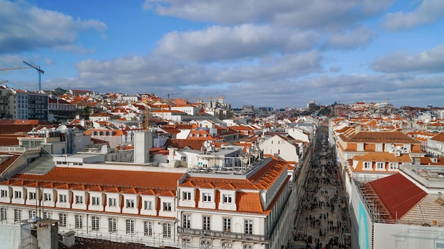 Lissabon Panorama Luchtfoto Lissabon is de hoofdstad en de grootste stad van Portugal