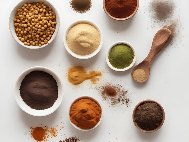 A list of essential cooking spices on the table