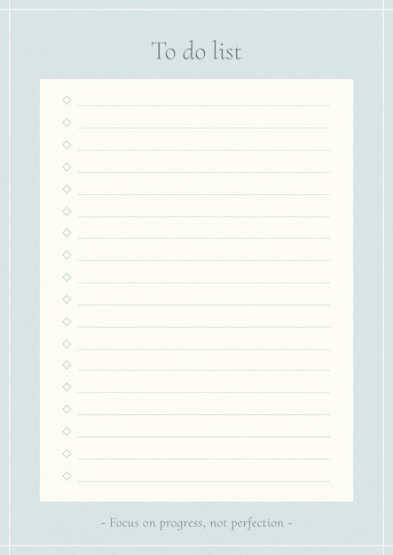 to do list planner template design