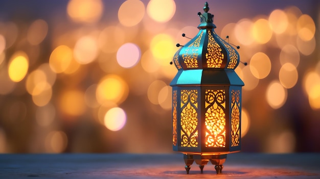 A lit lantern with a candle