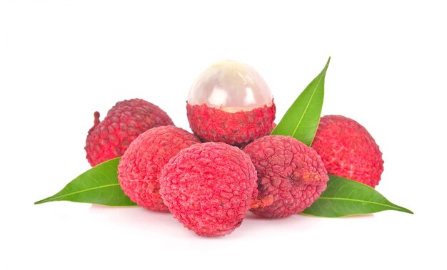 Litchi isolated on white background