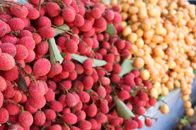 Litchi op de markt