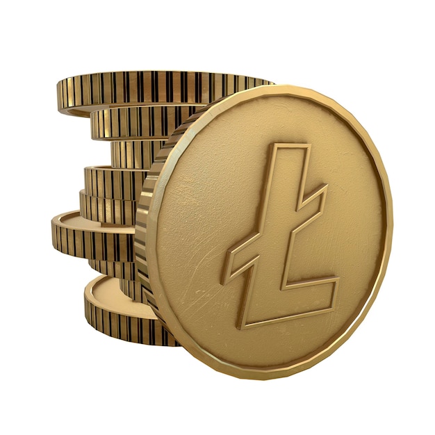 Litecoin cryptocurrency icon brings a lot of income the most popular among financial investors and bankers