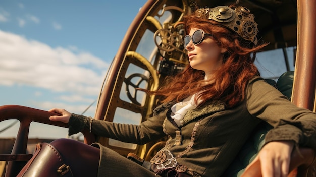 Literair steampunk-luchtschip waarin steampunk-elementen zijn verwerkt in een fantastisch boek met luchtschipthema