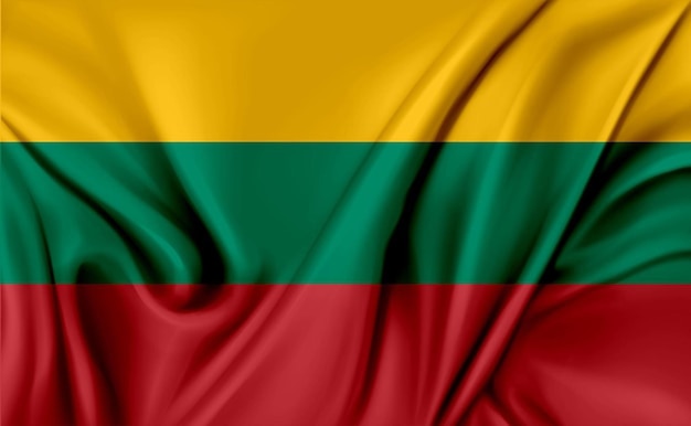 Photo lithuania flag 3d design