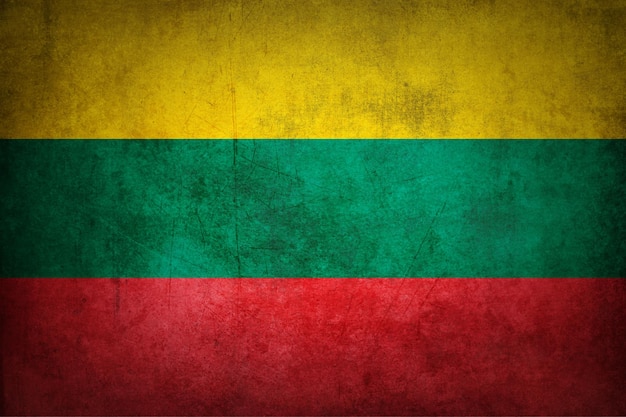 Lithuania flag with grunge texture.