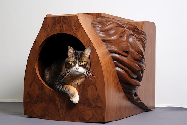 Коробка для litter с творческим дизайном и скрытой кошкой