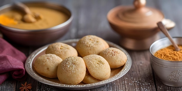 Litti chokha a baked salted wheat flour cake filled with sattu baked chickpea flour