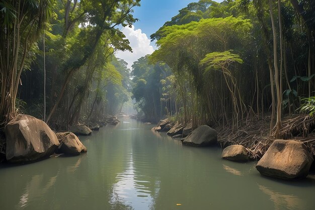 Little amazon in pangnga in sang nae canal thailand