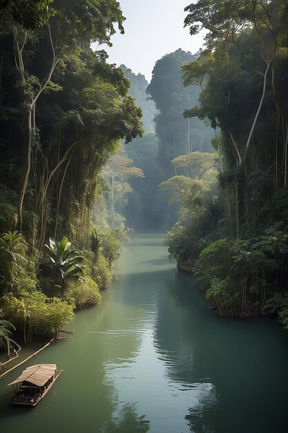 Little amazon in pangnga in sang nae canal thailand