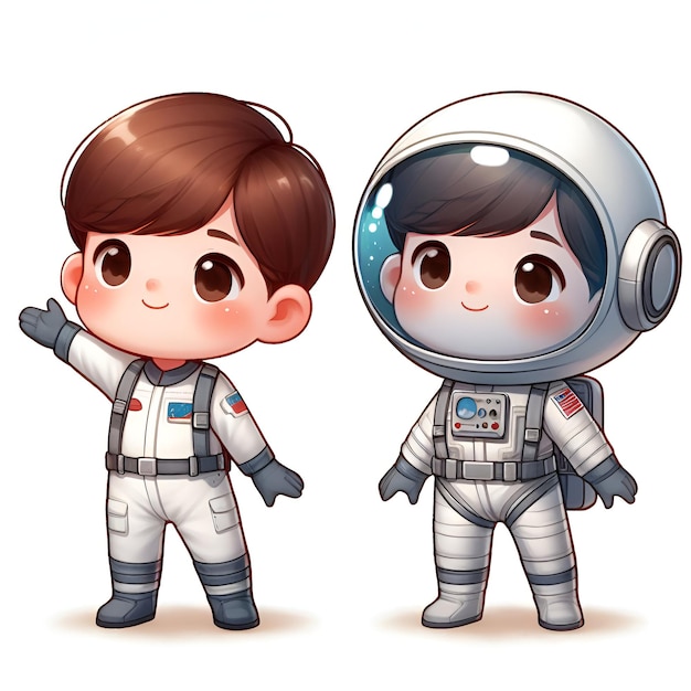 Little Astronaut Spacesuit on white background