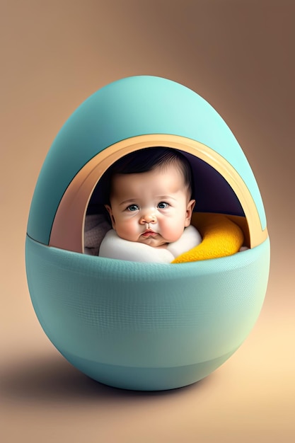 Little baby in the egg