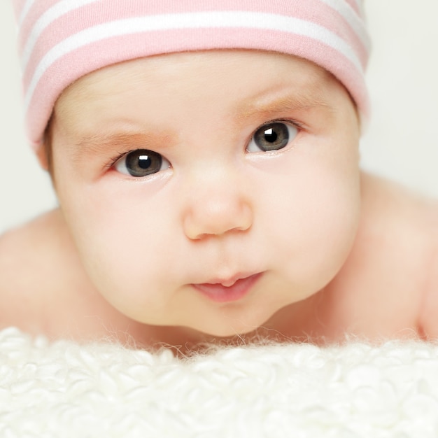 Little baby girl - face closeup