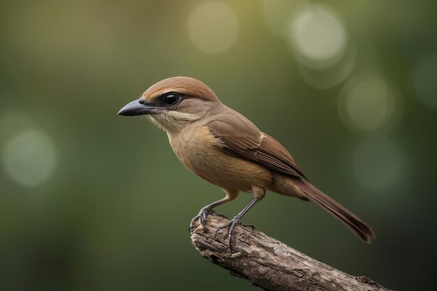 Foto un piccolo uccello sul ramo verde nella foresta