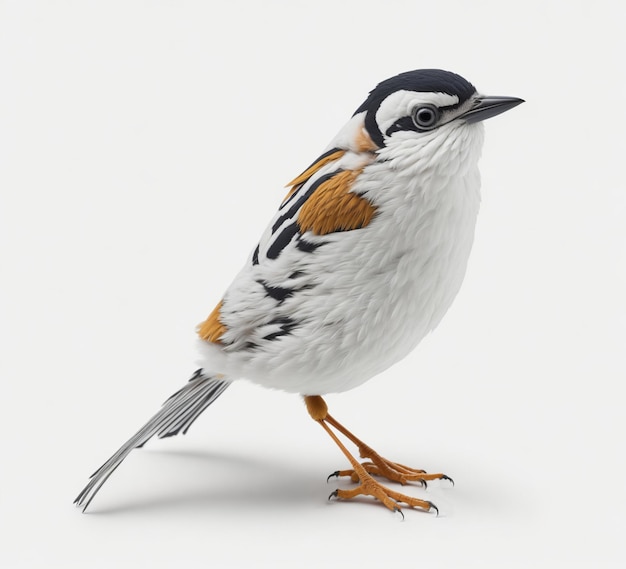 Little Bird Isolated on White Background